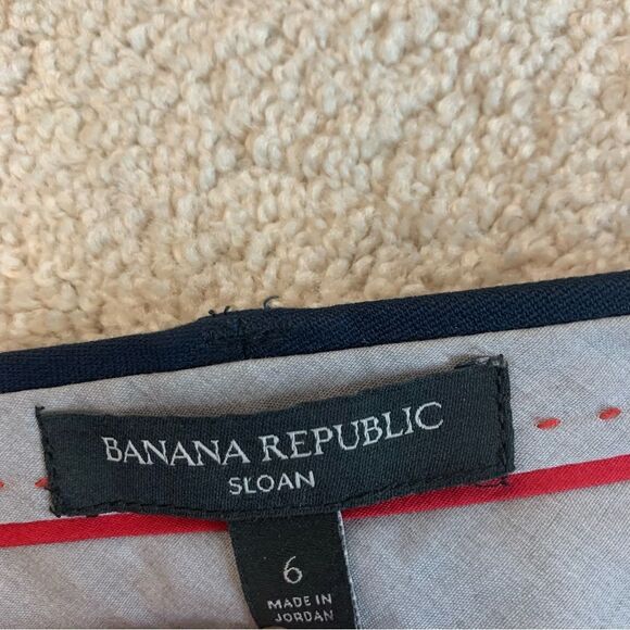 Banana republic navy blue Sloan pants Sz 6 ankle length - Picture 6 of 12